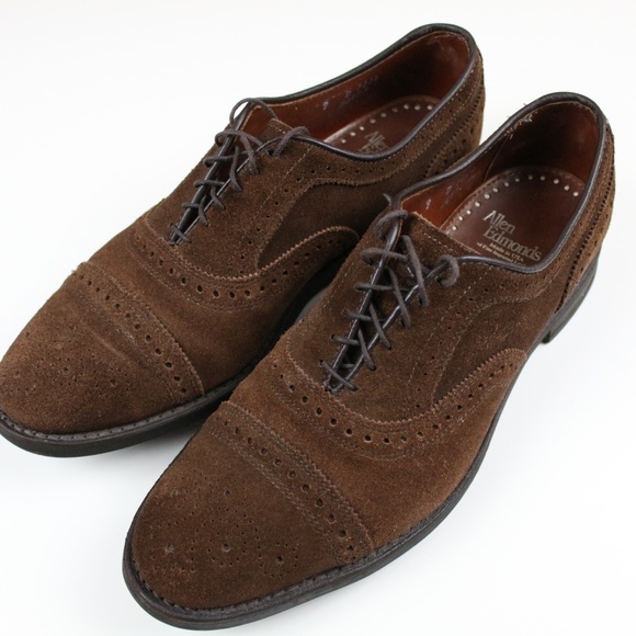 Allen Edmonds Cap Toe Oxford Suede Leather 9 D - Picture 3 of 8